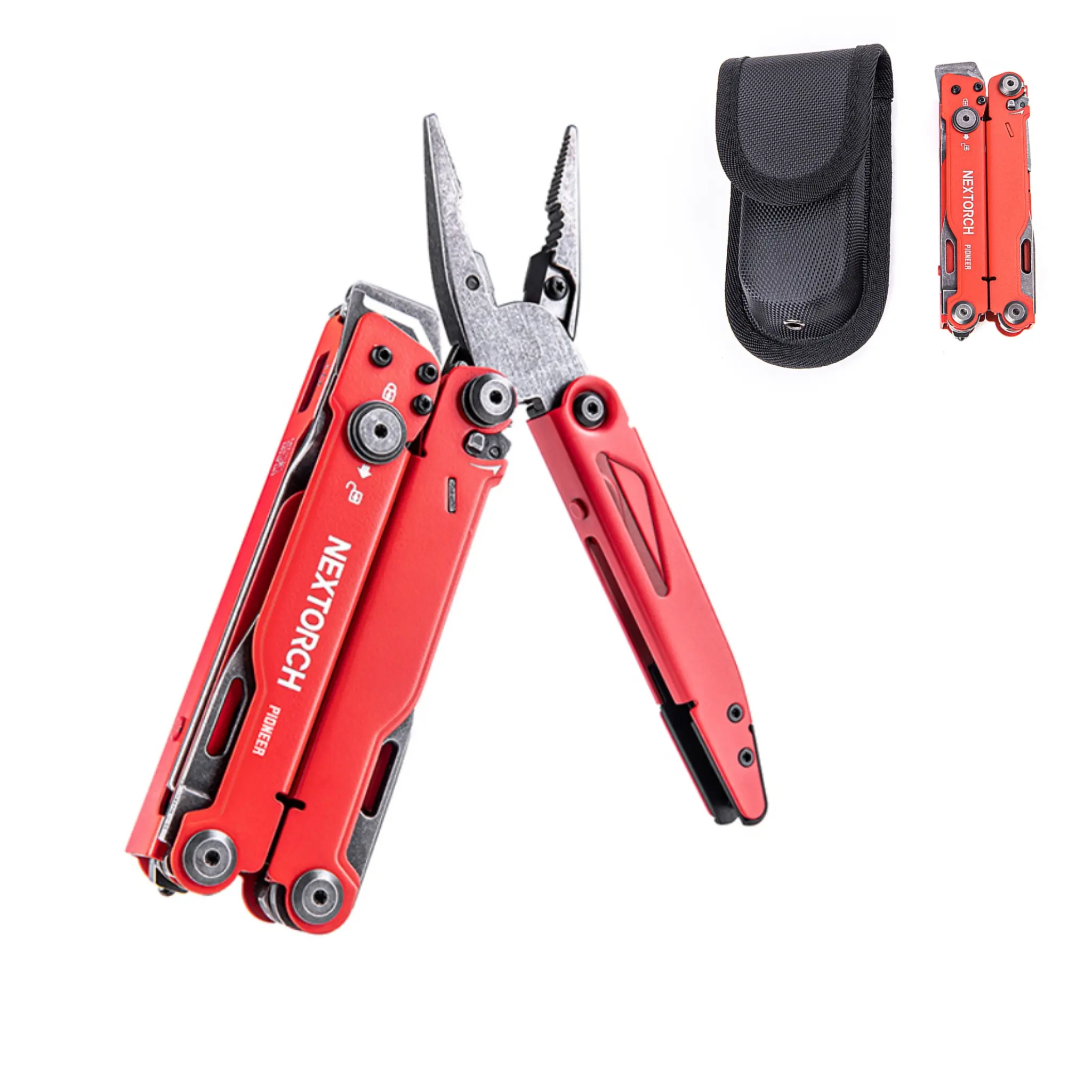 【USA】 NEXTORCH Pioneer MT20 15-in-1 Folding Multi-Tool - Heavy-Duty Construction, Hand Tools, DIY Repair Fishing Hunting Outdoor, Camping Gift, EDC Gift for Men(Excludes Glass Breaker)