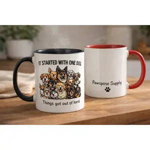 It Started With One Dog – Funny Multi-Dog Owner Coffee Mug