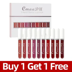 20Pcs Matte Lip Glaze Long Lasting Glossy Waterproof Lipstick Nonstick Easy To Apply Long Lasting Makeup Lipgloss For Beginners Beauty Cosmetic