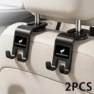 Bronco Car Seat Headrest Hanger, 2pcs Heavy-Duty Anti-Slip Hook, Multi-Functional Load-Bearing, Easy Storage, Seat Back Storage, Stable Design
