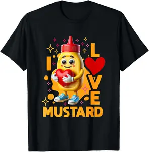100% Cotton I Love Mustard T-Shirt