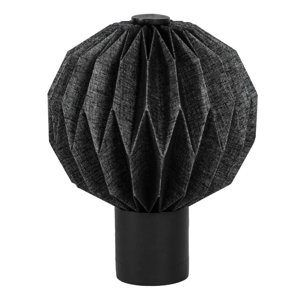 Quincy 11" Modern Minimalist Paper Pleated Orb Accent LED Table Lamp