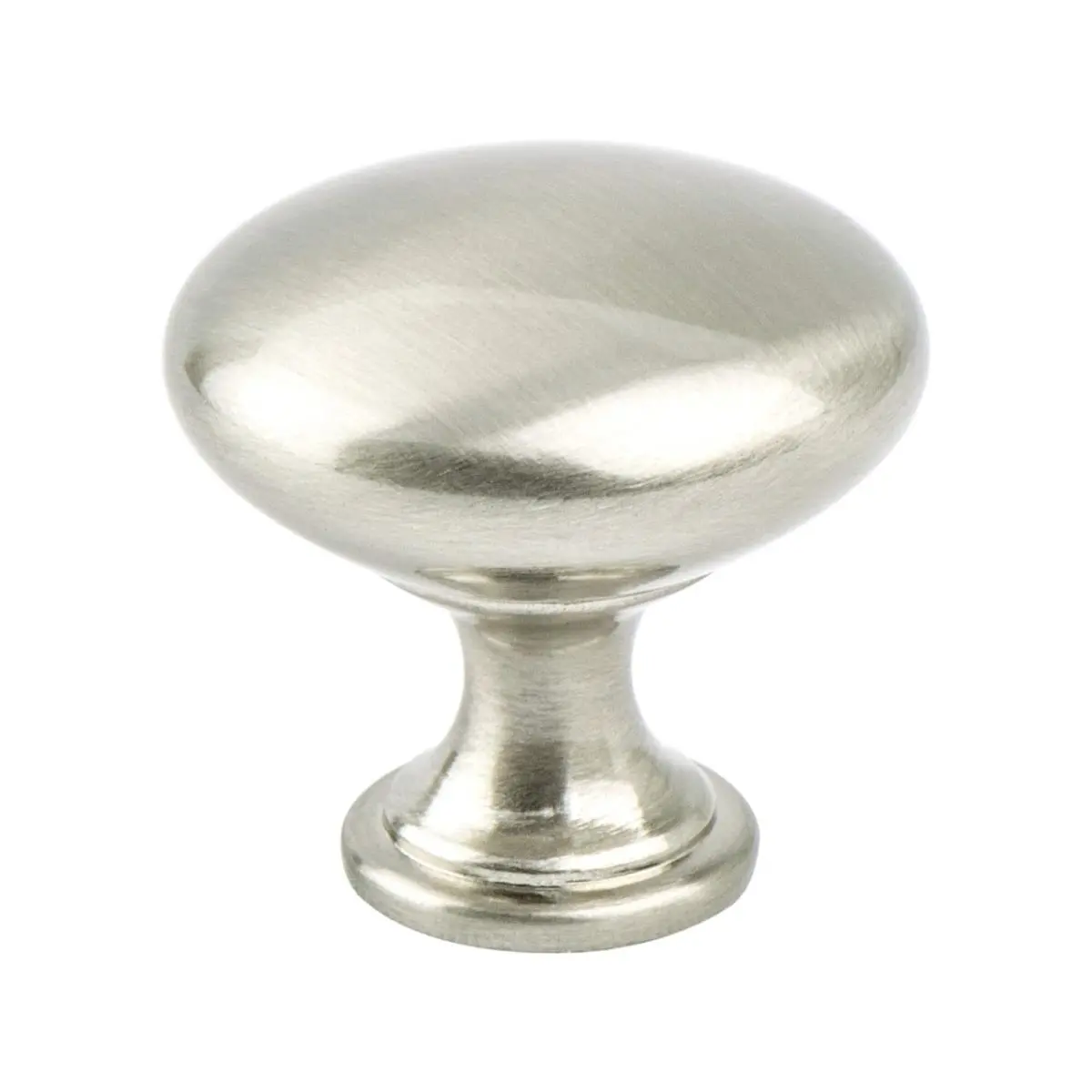 Berenson  1.187 in. dia. Euro Moderno Knob with Brushed Nickel