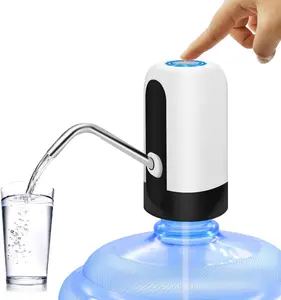 Water Dispenser for 5 Gallon Bottle, Portable USB Charging Electric Water Pump, Food Grade Silicone Hose, Stainless Steel Spout - 30-40 Days Battery Life, Drinking Water Jug Pump for Home, Kitchen, Living Room, Office, Camping, Universal for 3-5 Gallon