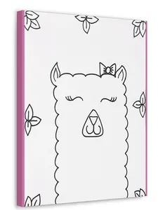 Predrawn Llama on Canvas - Simple Design for Kids to Paint and Personalize - Ideal Gift for Rainy Days or Birthday Parties
