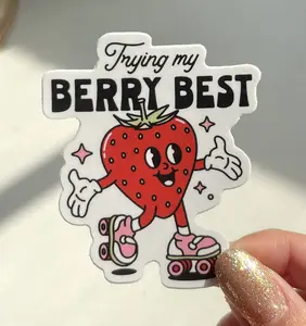 Trying my Berry Best Vinyl Sticker, Waterproof, UV Protected, Heavy Duty Sticker
