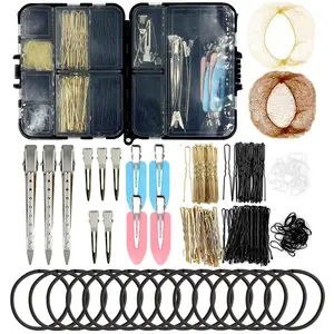 All-In-One Hair Styling Tool Set, Heatless Styling Tools, Heatless Curling Set, Includes Multiple Clips, Rubber Bands & Nets, Suitable for All Hairstyles, Ideal for Parties & Festivals, Heatless Hair Curlers