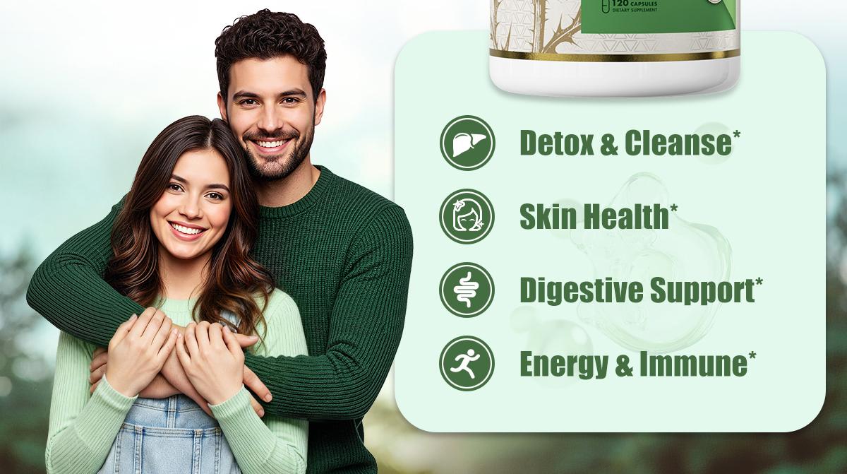 Dr. CROWN Liver Support Supplement for Cleanse, Detox & Repair with Milk Thistle, NAC, ALA & Turmeric - 120 Capsules