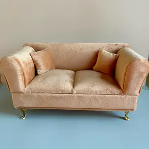 Couch Jewelry Box, Velvet Double Couch with Cushions, Jewelry Box, 1:6 Scale - Perfect for Storing and Organizing Your Jewelry