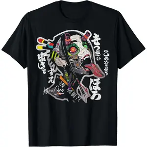 Casual Round Neck Shortsleeve Fashion Cotton Graphic Tees Streetwear Japanese  Cyberpunk Y2K Retro Manga Anime T-Shirt