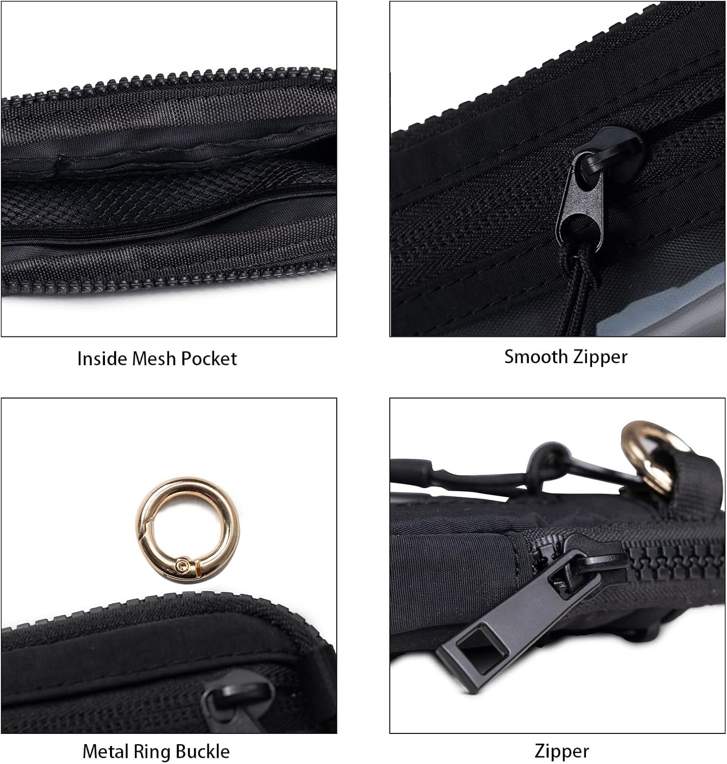 The Iris' Wallet 2nd Gen, 6×3.6" The Iris Pouch Wristlet, Zippered Card Case With Id Window/Hand strap