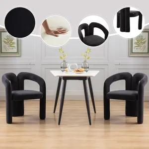 SZLIZCCC Modern Velvet Barrel Dining Chair Set of 2, Comfy Round Back Accent Chairs with Arm, Solid Wood Frame Upholstered Side Chair for Living Room, Kitchen, Bedroom, Reception Room
