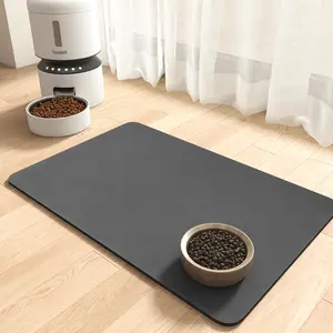 Pure Pet Feeding Mat, Quick Absorbent Dog Cat Food Pad, Water Bowl Mat with Rubber Back, Protects Floor From Messy Drinkers