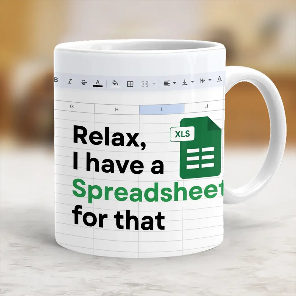 Same Sheet Different Day Funny Office Mug Gift For Coworker, Funny Spreadsheet Mug - scs16232