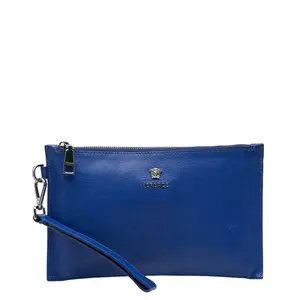 Pre-owned VERSACE Calfskin Tote Bags Medusa Leather Clutch Bag