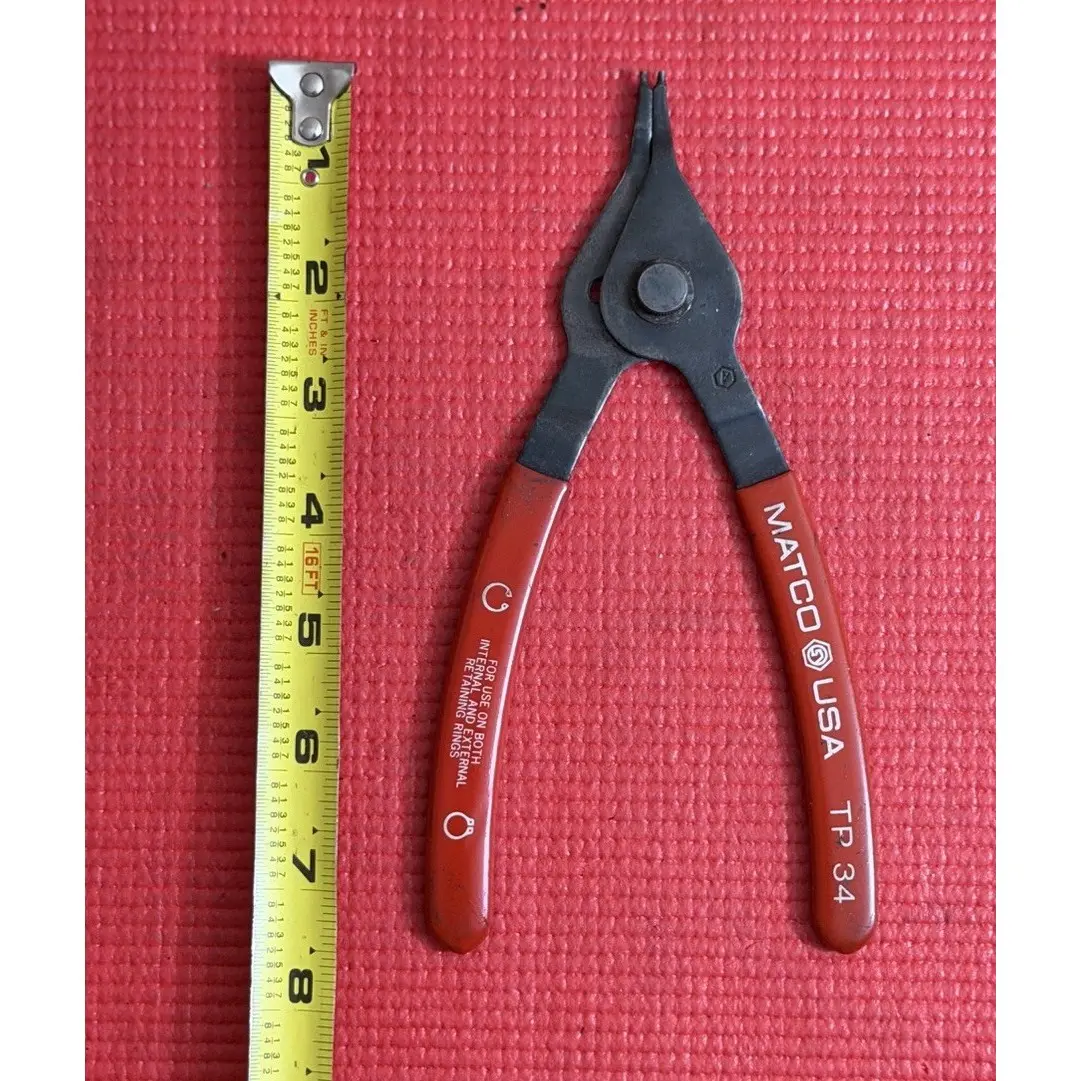 MATCO TOOLS TP-34 RETAINING SNAP RING PLIERS, 7.5" LONG MADE IN USA