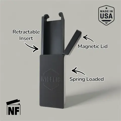 NicFlic Carbon - One-Handed Pouch Dispenser | Zyn & Snus Can Alternative