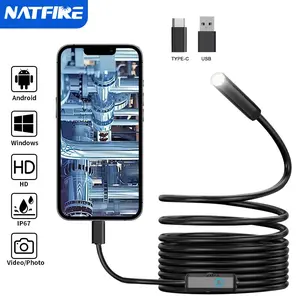 Endoscope Camera With Light, Photos And Videos Suitable For Laptop Android Mobile,Semi-Rigid Snake Camera,Type-C Borescope Adjustable LED Lights Waterproof For Smartphone With OTG And UVC PC, IP67 Waterproof,Tube Endoscope Snake Inspection Mini Camera