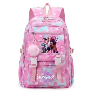 1pc Backpack solid color women's backpack star print zipper closure Trendy backpack fashionable and versatile casual trend suitable for students going to school, campus, going out to work, traveling women's backpack
