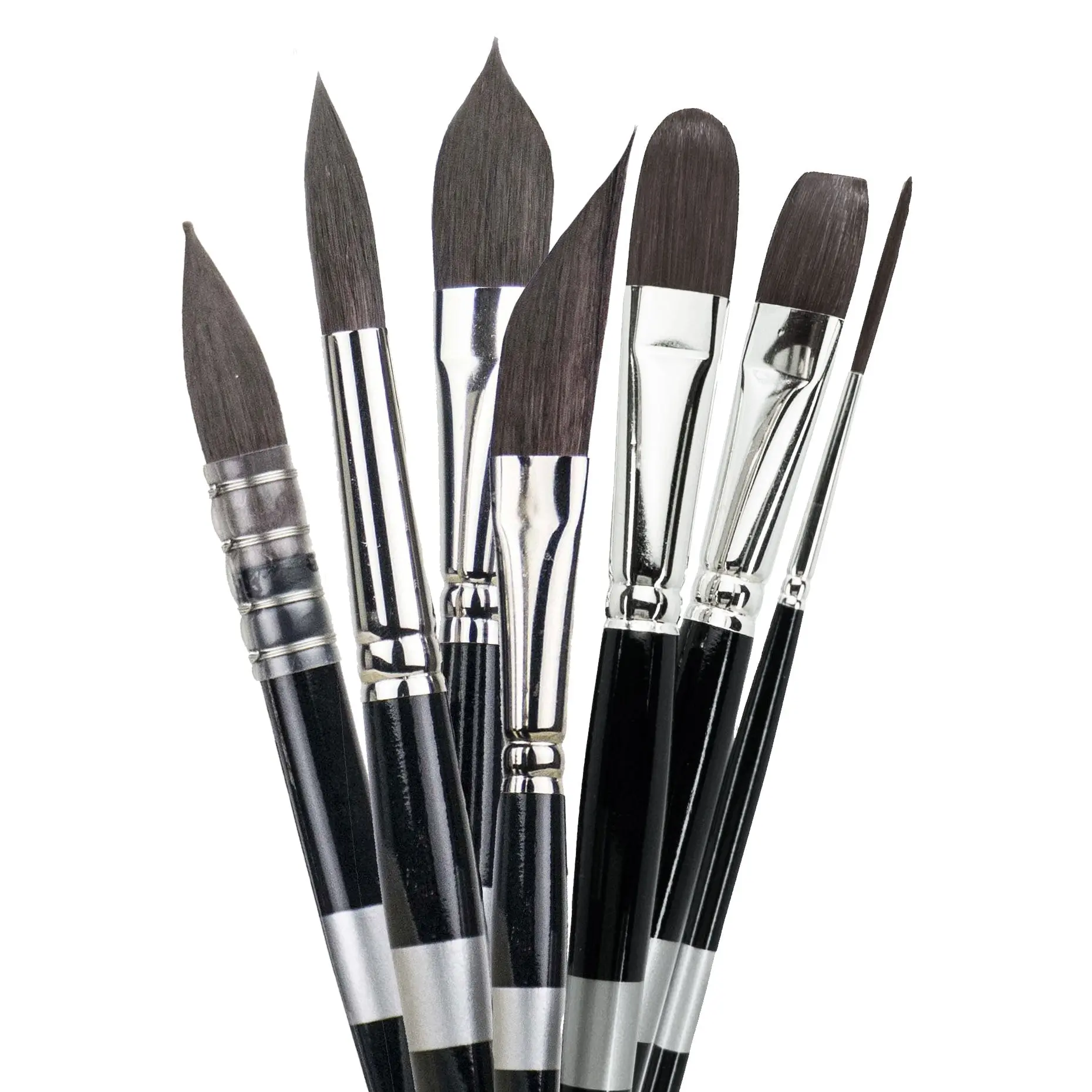 Trekell Onyx Synthetic Squirrel Short Handle Artist Brushes For Watercolor Painting filbertpaintbrush