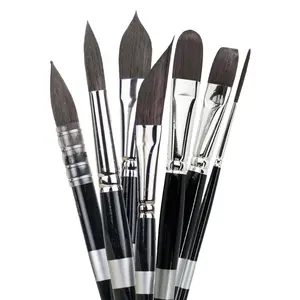 Trekell Onyx Synthetic Squirrel Short Handle Artist Brushes For Watercolor Painting filbertpaintbrush