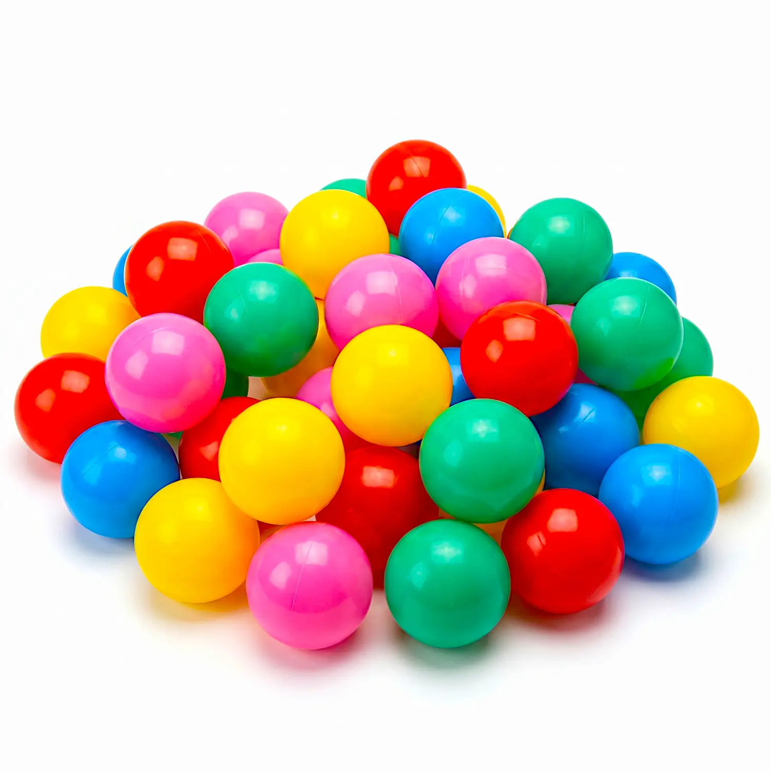100-Piece Crushproof Colorful Plastic Ball Set for Kids 3+, 2.4" Inflatable Playtime Toys, Phthalate-BPA-Free, Durable Easy-Clean for Ball Pits, Bath Toss Use