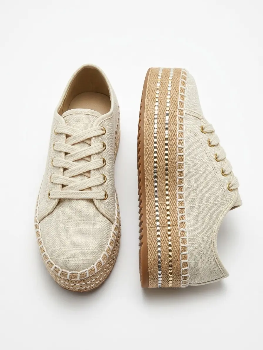 Brazilian Women’s Espadrille Wedge Sneakers – Stylish Casual Shoes with Comfort & Lift