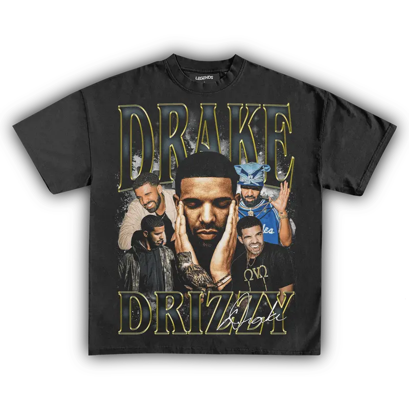 [Sale Off 50%] Drake OVO Graphic Tee - Menswear Rap Streetwear T-Shirt - Unisex Regular Fit Heavyweight Cotton Tops - Vintage Heavy Metal Band Apparel - Bold Retro Y2K Rock Shirt