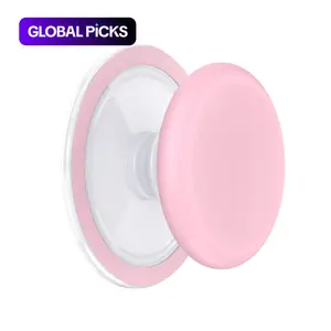 Strong Magnetic Phone Grip, Telescopic Lazy Phone Bracket, Removable Round Silicone Part, Hands-Free Phone Mount for iPhone 17/16/15/14/13/12 Series