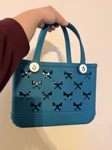 Small Summer Outdoor Rubber Beach Bag Green