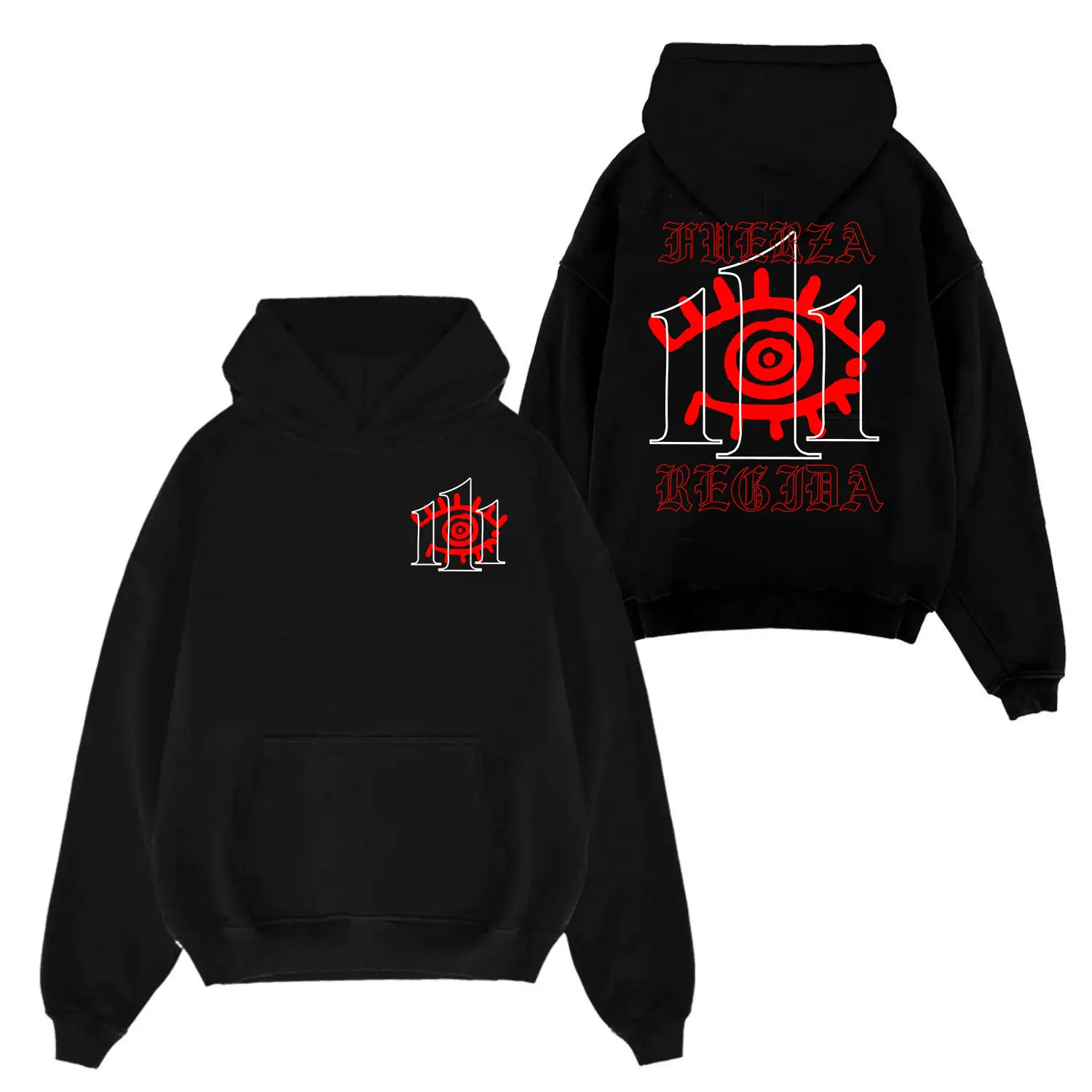 ✨[Graphic Hoodie]Fuerza Regida Tour Classic Soft Cotton Fabric Pullover Hoodie  2 Sided For Men And Women Streetwear