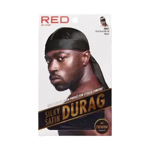 RED BY KISS SILKY SATIN DURAG, PREMIUM QUALITY
