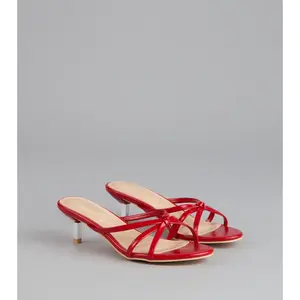 Shimmer Step Strappy Mules