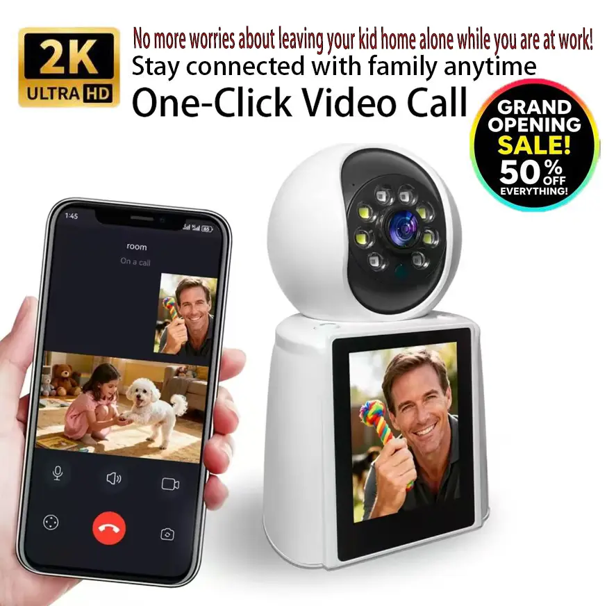 Limited 50% Discount 2K 3MP WiFi6 Dual Band Indoor 360° Pan Tilt Security Camera, Human Auto Tracking, Two-Way Audio, Night Vision, Motion Alert, Cloud Storage, Remote Wans View Smart CCTV Cam for Baby Pet Home Security Monitoring