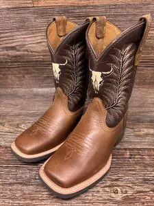 10063827 Kids Stampede Square Toe Western Boot by Ariat