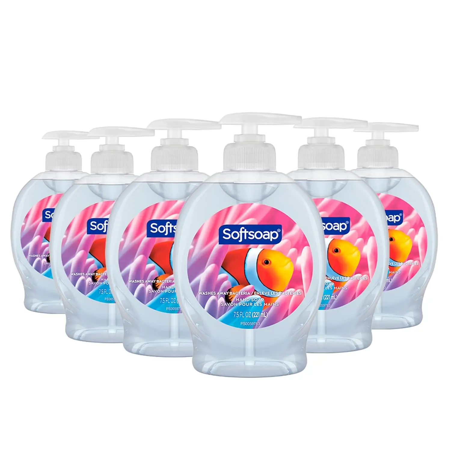 Softsoap Liquid Hand Soap, Aquarium Series - 7.5 Fl Oz (Pack of 6) | Paraben-Free, Phthalate-Free, Washes Away Germs, Bathroom Hand Soap, Kitchen Hand Soap, Daily Handwashing, Gentle on Hands