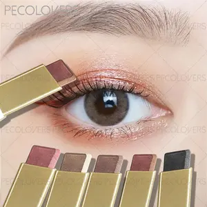 2-color Eyeshadow Stick, Matte Glitter Bright Color Contouring And Highlight Eyeshadow Stick, Creamy Eyeshadow Waterproof Long Lasting High Pigmented Eyeshadow For Music Festival, Shimmer Eyeshadow, Enhance Eye Makeup