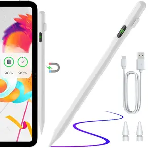 Stylus Pen Universal Active Stylus, Stylus Pen Compatible for iPhone for Android Smartphone Touchscreens/Phones, Rechargeable Stylus Pen with Touch Screen, Stylus Pencil for tablet, Stylus Pen for iPad Active Pencil-White, Computer Accessories