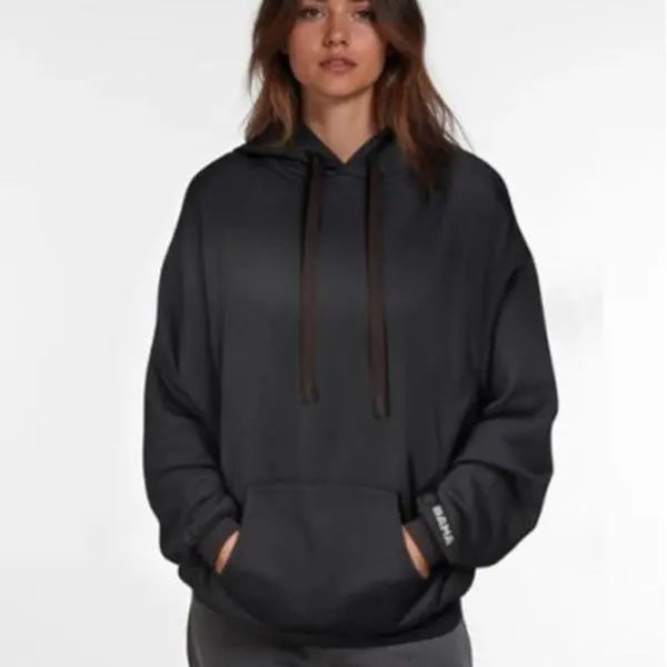 Mini Bama Soft Fleece Hoodie in Black