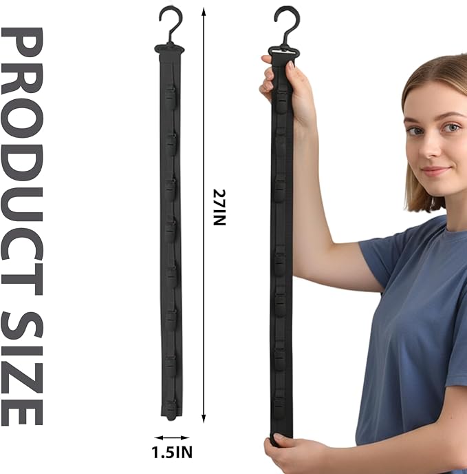 Hat Organizer for Baseball Caps Holder Closet with Clips,Good Hangers Rod Easy Storage Racks Hats(Black)