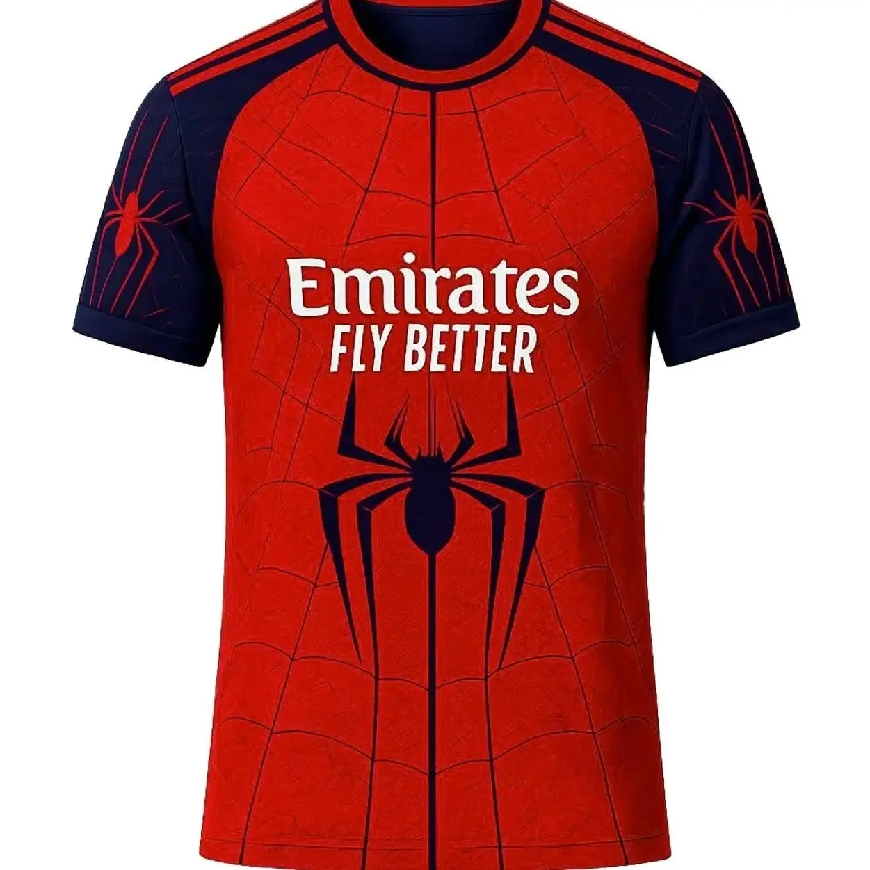Red Navy Spider Web Soccer Jersey, Unisex Short Sleeve Graphic Football Shirt, Breathable Game Day Fan Top, Lightweight Athletic Streetwear, Training and Casual Sports Apparel, Bold Web Pattern Gift for Men and Women, Available in Sizes S-5XL Online 0T