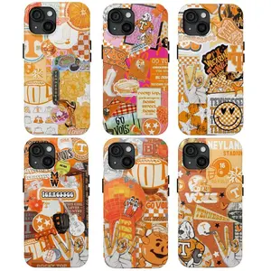 6 design for fan T-Tennessee O-Orange Phone Case, Tennessee Orange Vols Tough Case, College football Gift For Fan Phone Pumpkin Accessories Phone Case for iPhone 16 15 14 13 12 11 Pro Max Plus Colorful Halloween Gift