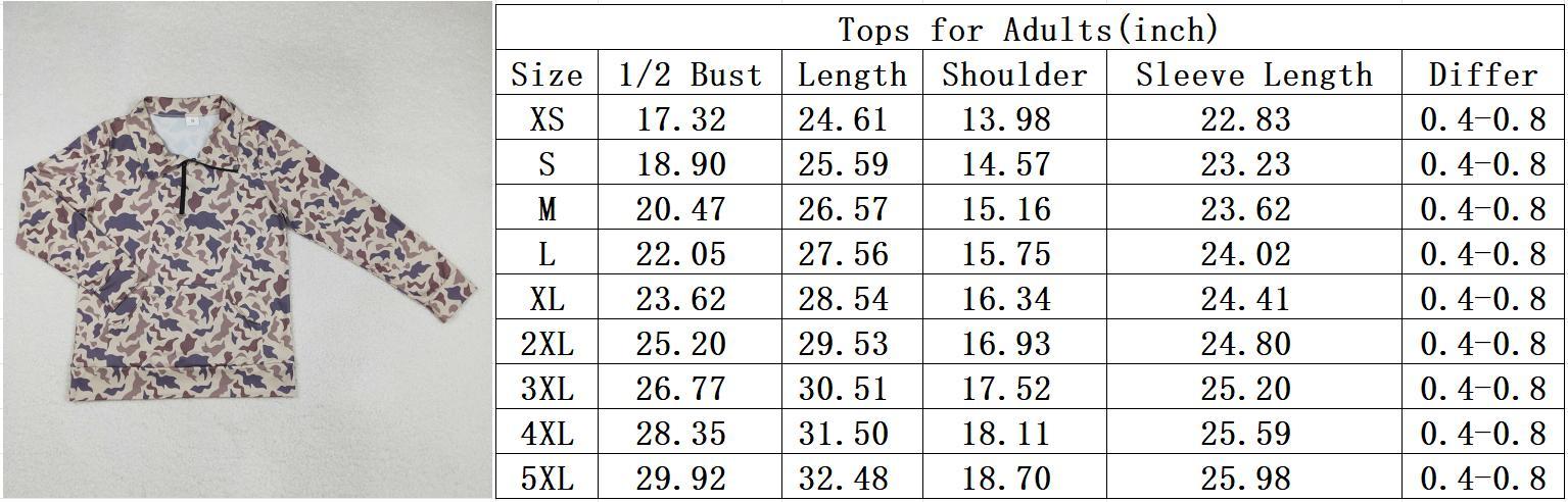 Adult women camouflage hunting season pullover top