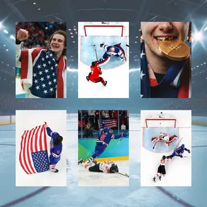 [No Frame] Team USA Hockey Poster, Ice Hockey Men Women Champions Poster, Gold Medal 2026 Wall Art, Winter Games Decor, Sports Merchandise, Gift For Fans, Home Decoration, Gift Idea