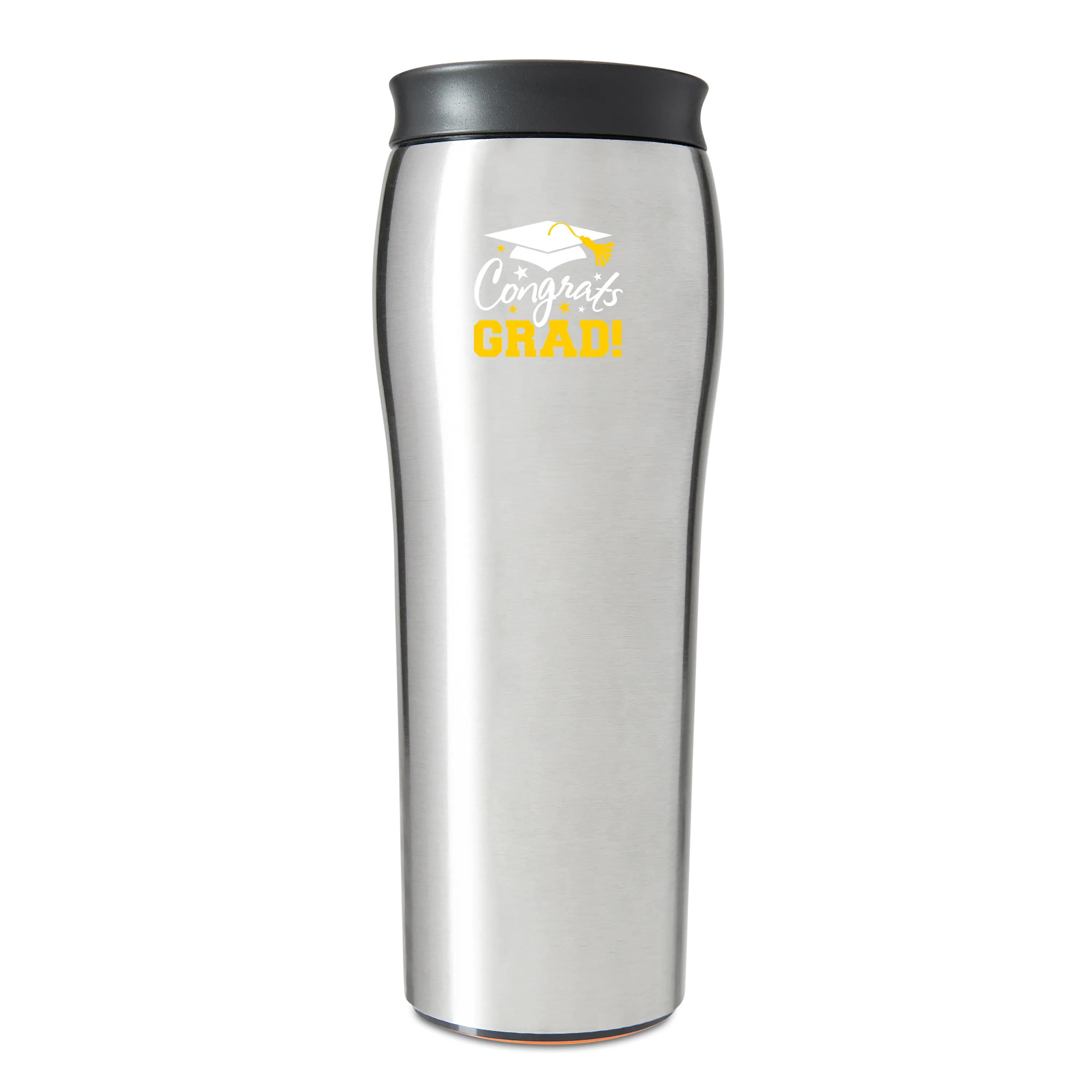 Mighty Mug Go - Stainless Steel - Silver (Congrats Grad) - 16 oz