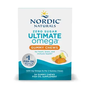 Nordic Naturals Zero Sugar Ultimate Omega Gummy Chews, Optimal Wellness, 54 ct