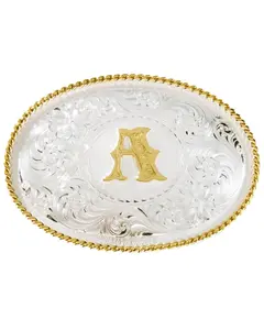 Montana Silversmiths Unisex Initial "A" Belt Buckle - 700A