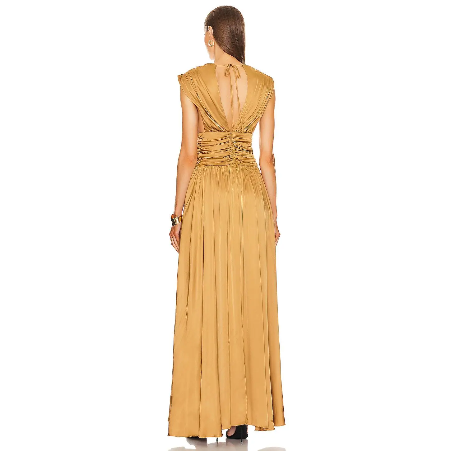 green emerald velvet dress Gold Shana Dress main image 0