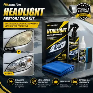 Car Headlight Cleaning Kit, Improve Yellowing and Blurred Lighting, Clear Surface Protection, Essential Auto Care Accessories, Car Cleaning Supplies, Car Detailing Products, Car Cleaning Agent