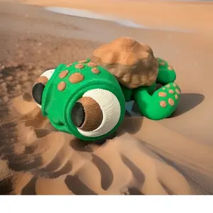 3D Printed Articulated Turtle Fidget Toy Desktop Pet Toy
